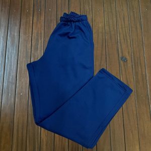 Calça de Moletom Azul Marinho Plus Size- 000514-1