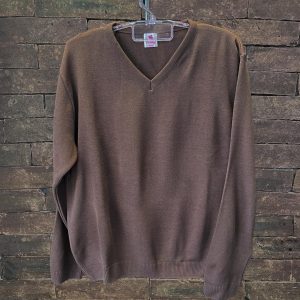 Suéter Gola V Plus Size Marrom 000773-7