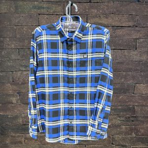 Camisa Flanela Plus Size Azul 002265-1