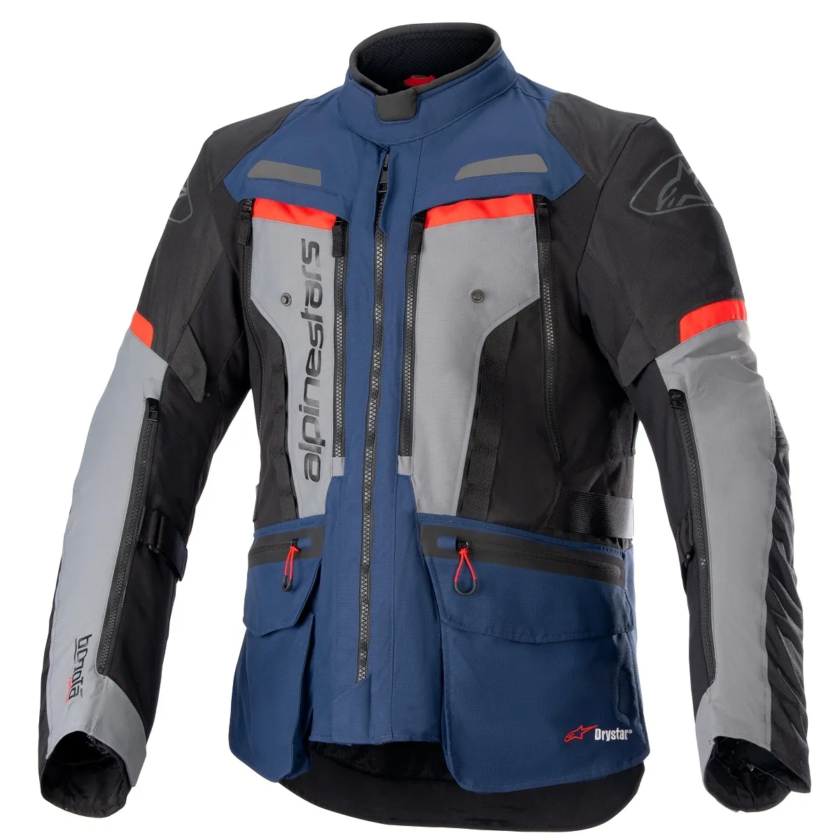 JAQUETA CORDURA ALPINESTARS BOGOTA PRO DRYSTAR – Azul Marinho, Preta e Vermelha
