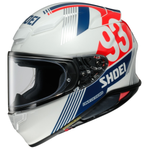 CAPACETE SHOEI NXR 2 MM93 RETRO TC-10 – Branco Azul e Vermelho