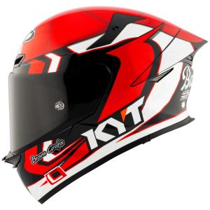 CAPACETE KYT TT REVO BAYLISS – Vermelho Preto e Branco