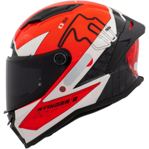 CAPACETE MT HELMETS STINGER 2 GRAND PRIX JAPÃO – Branco e Vermelho