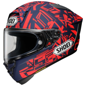CAPACETE SHOEI X-SPR PRO MÁRQUEZ DAZZLE TC-10 MATT – Azul e Vermelho