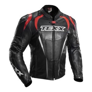 JAQUETA COURO TEXX SNIPER V2 – Preta e Vermelha