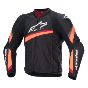 JAQUETA CORDURA MASCULINA ALPINESTARS T GP PLUS R V4 – Preta Branca e Vermelha Flúor