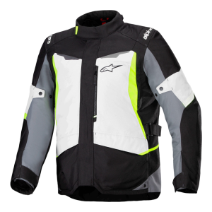 JAQUETA CORDURA MASCULINA ALPINESTARS ST-1 WATERPROOF – Cinza Gelo Preta e Amarela Flúor