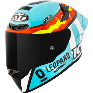CAPACETE KYT TT REVO LEOPARD SPAIN – Azul Tiffany Vermelho e Amarelo