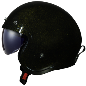 CAPACETE LS2 SPITFIRE OF599 DISCO – Preto e Dourado