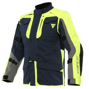 JAQUETA CORDURA DAINESE ALLIGATOR TEX JACKET – Azul Marinho Cinza e Amarela Flúor