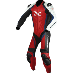 MACACÃO NORISK NR SS RACING HONDA 1 PEÇA – Vermelho Branco Azul e Preto
