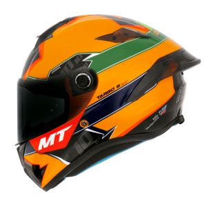 CAPACETE MT HELMETS TARGO S DIOGO MOREIRA 2023 TRIBUTE A3 SENNA – Amarelo Verde e Azul