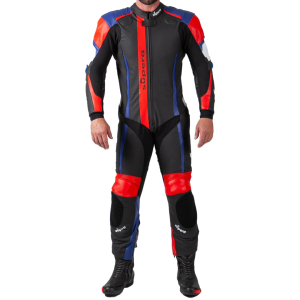 MACACÃO SUPERA RACE PEÇA ÚNICA – Azul Vermelho Preto e Branco