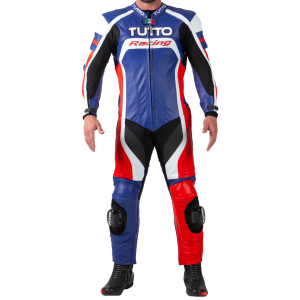 MACACÃO TUTTO RACING V2 SUZUKI PEÇA ÚNICA – Azul Vermelho Preto e Branco