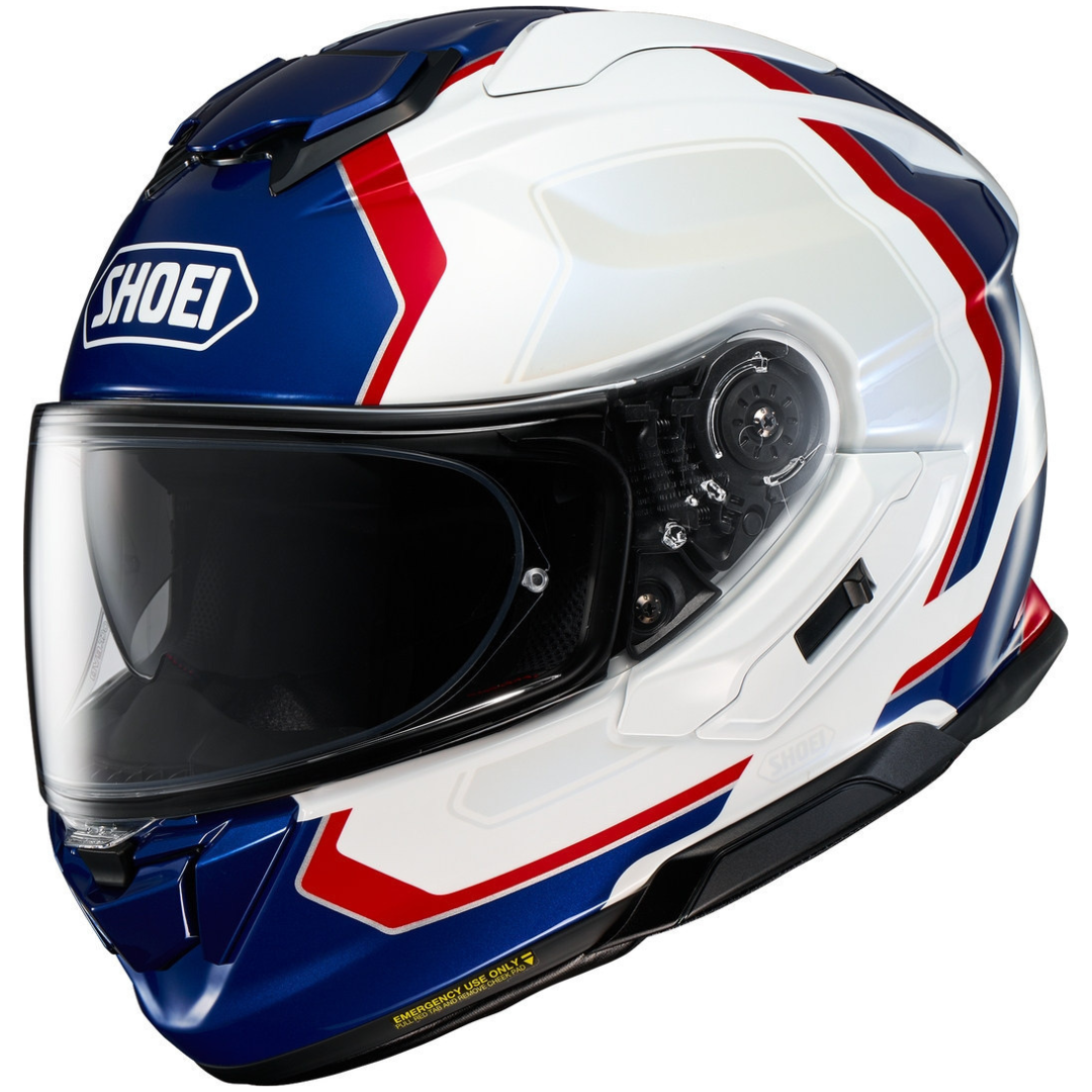 Capacete Shoei GT Air 3 Realm T-10 – Branco Azul e Vermelho - Image 2