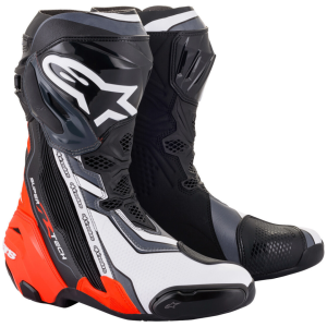 BOTA ALPINESTARS SUPERTECH-R – Preta Vermelha Flúor Branca e Cinza