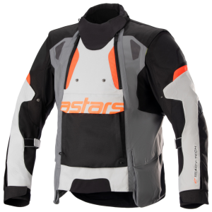 JAQUETA CORDURA MASCULINA ALPINESTARS HALO DRYSTAR PARKA – Cinza Escuro Gelo Preto e Laranja