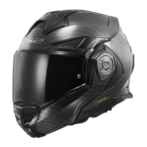 CAPACETE LS2 ADVANT X CARBON SOLID FF901 GLOSS ESCAMOTEÁVEL – Preto Carbono Brilhante