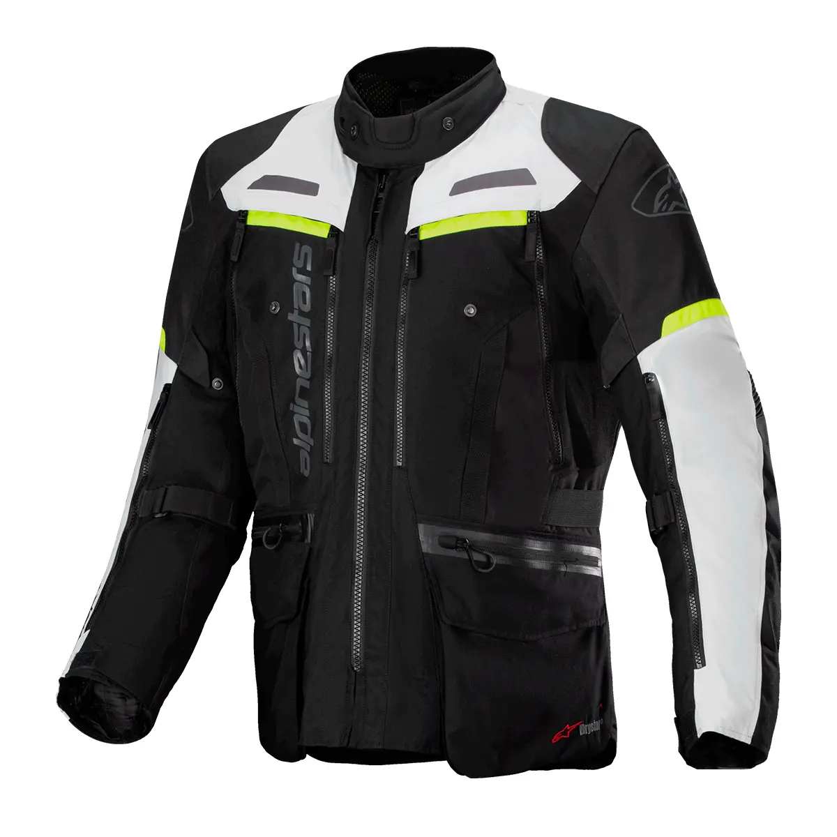 JAQUETA CORDURA ALPINESTARS BOGOTA PRO DRYSTAR – Preta Gelo Cinza e Amarela Flúor