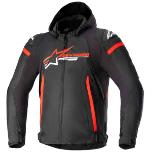 JAQUETA CORDURA ALPINESTARS ZACA WATERPROOF – Preta Vermelha Flúor e Branca