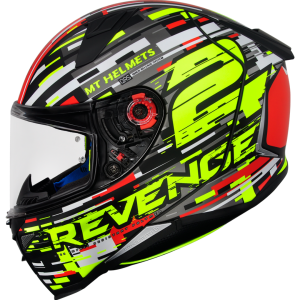 CAPACETE MT HELMETS REVENGE 2 BAYE MATT – Vermelho Amarelo e Cinza