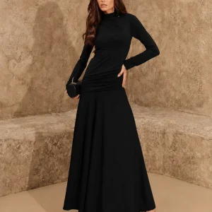 Vestido Longo Impulse com Manga
