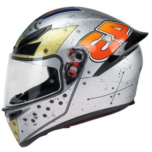 CAPACETE AGV K1 JACK MILLER 2019 – Cinza Laranja e Azul