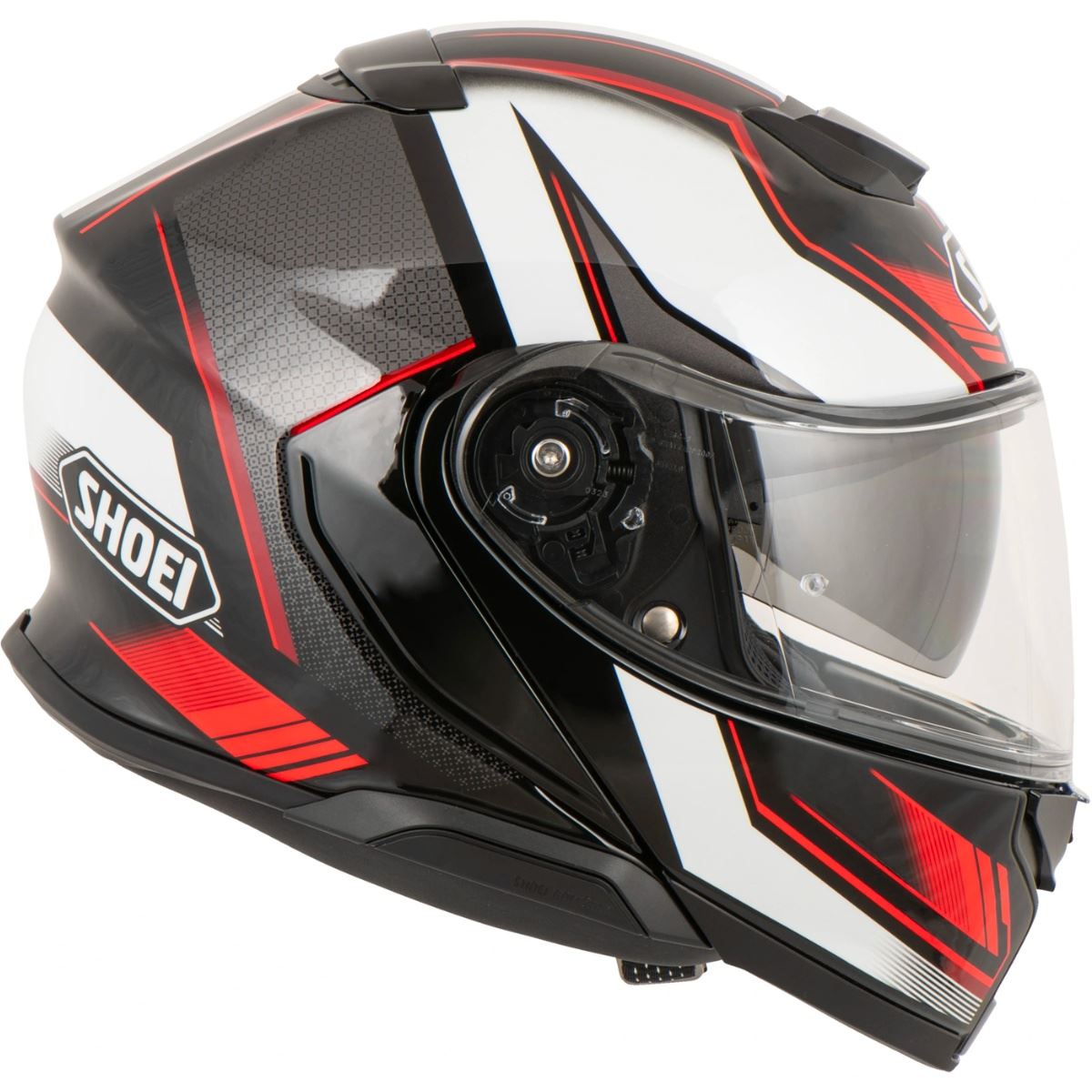 Capacete Shoei Neotec 3 Grasp TC- 5 Escamoteável – Branco Preto e Vermelho - Image 5
