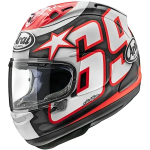 CAPACETE ARAI RX-7V EVO NICKY RESET – Preto Vermelho e Branco