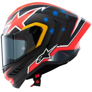 CAPACETE ALPINESTARS SR10 MILLER MATT – Preto Carbon e Vermelho