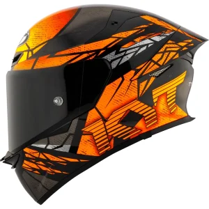 CAPACETE KYT TT REVO COMBUSTION GLOSS – Laranja e Preto