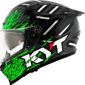 CAPACETE KYT STRIKER 2V FLAMING ANTHRACITE – Cinza e Verde