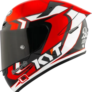 CAPACETE KYT TT COURSE BAYLISS – Vermelho Preto e Branco
