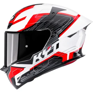 CAPACETE KYT TT REVO SPEEDING – Branco Preto e Vermelho