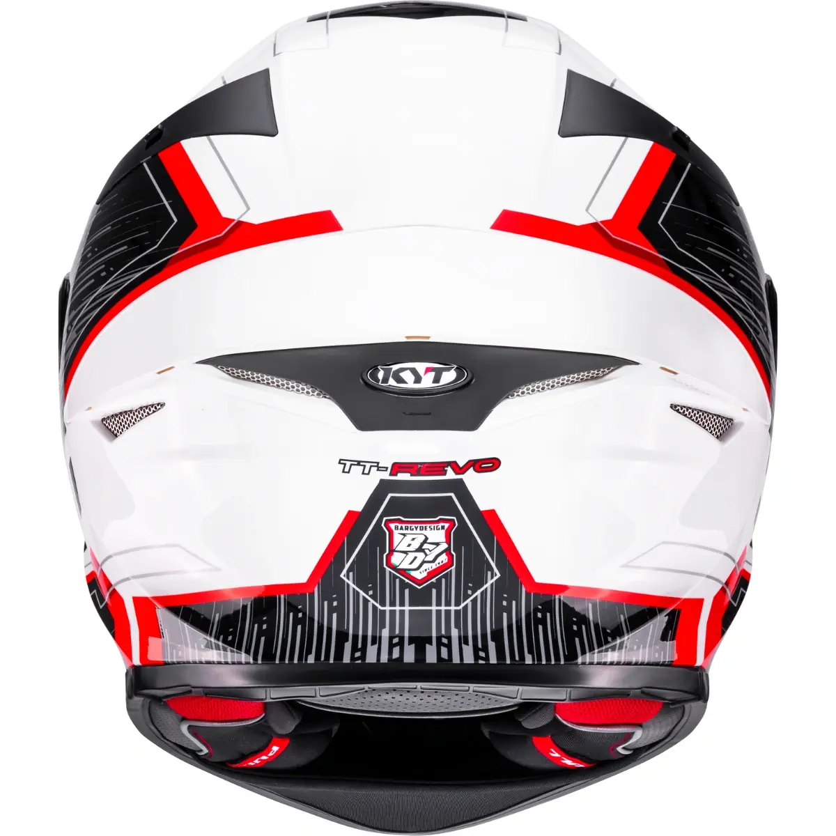 CAPACETE KYT TT REVO SPEEDING – Branco Preto e Vermelho - Image 4
