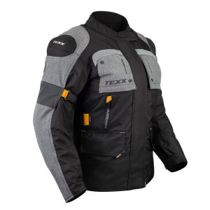 JAQUETA CORDURA FEMININA TEXX ARMOR LADY – Cinza e Laranja
