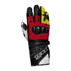 LUVA TEXX PISTA V1 – Preta Vermelha e Amarela