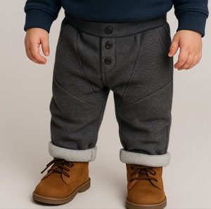 Calça Infantil Mescla Texturizada com Botões – Menino Tamanho 2 SKU: