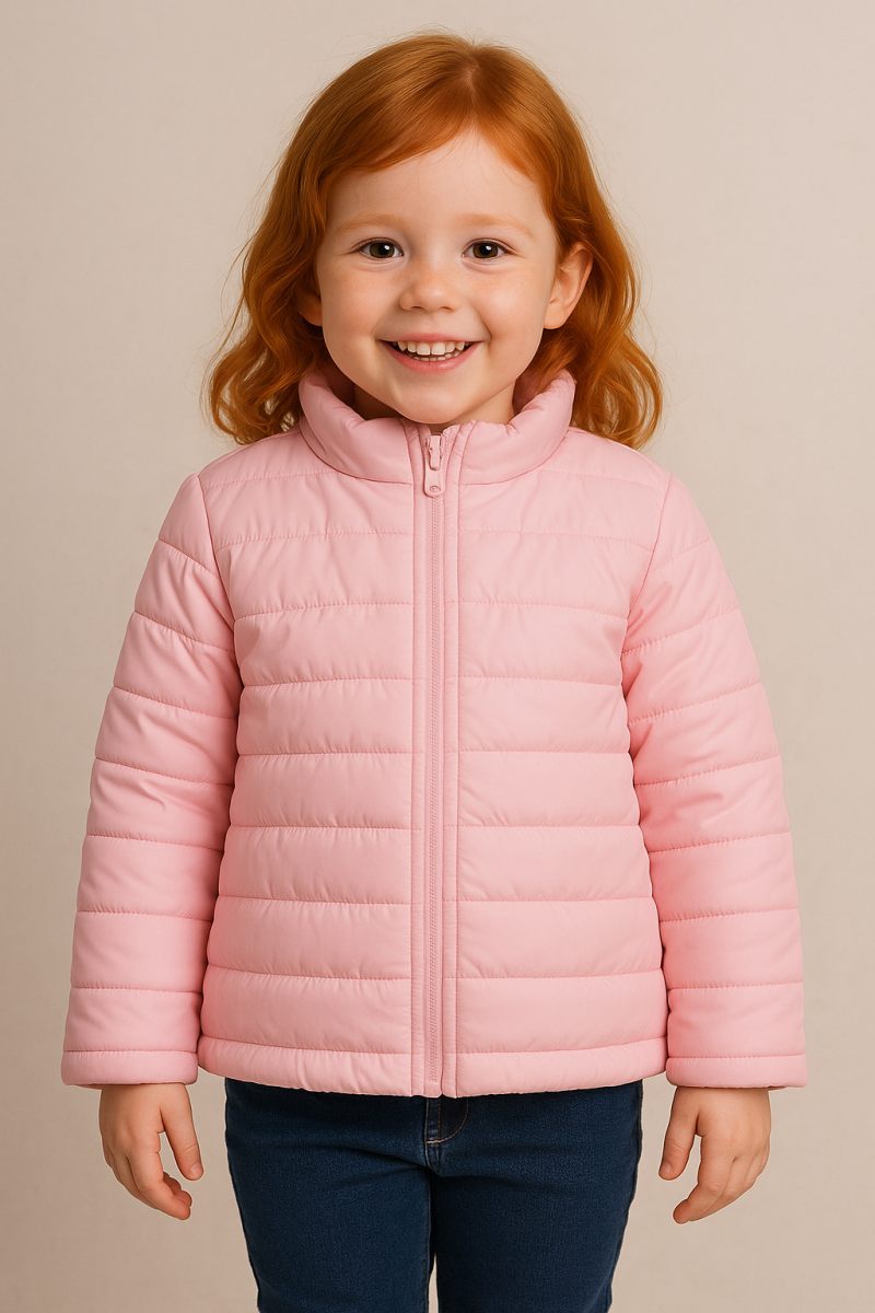Jaqueta Puffer Menina Rosê Tamanho 10 ref 25284