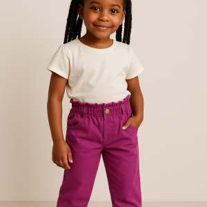 Calça Menina Sarjada Roxa 22747 Tam. 6