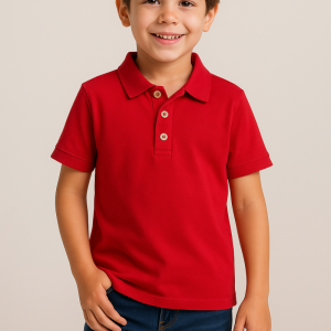 Camiseta Polo Menino Vermelha 09902411 TAMANHO 4