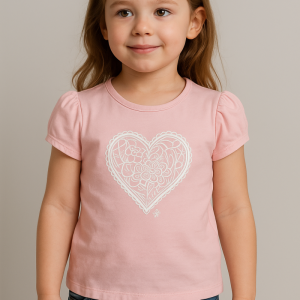 BLUSA MC FEM MANGA PRINCESA CORACAO 4AO8 REF22900