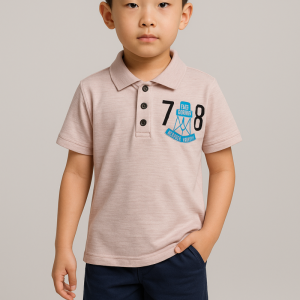 Camisa Polo Menino Rosa Mescla – Kiko & Kika (Ref. 04984)
