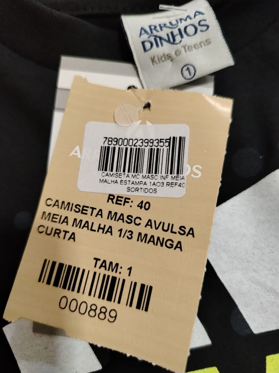 CAMISETA MC MASC INF MEIA MALHA ESTAMPA SORTIDAS 40 TAMANHO 1 - Image 5