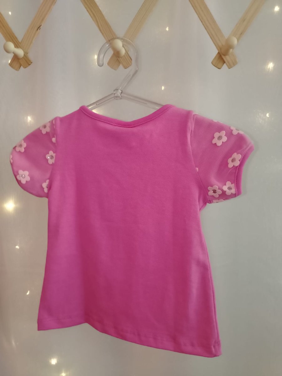 Blusa Menina Rosa Borboleta Flores Ref.09908533 tamanho 1 - Image 4