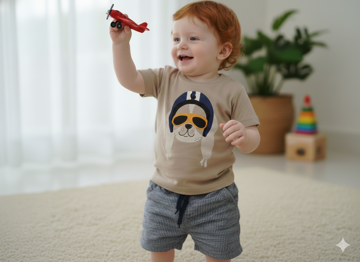Conjunto Camiseta e Shorts Little Rider 09903474 tamanho 1 - Image 2