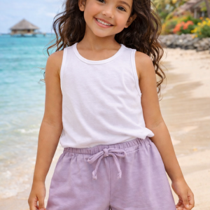 SHORTS FEM LISO CORDAO 50038 TAMANHO  6   Roxinha