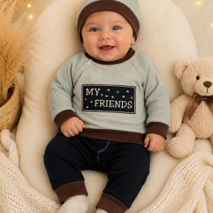 Conjunto Infantil Muleka Sapeka (Blusa ‘My Friends’ + Calça) Ref. 2633 Tam M