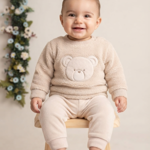 Conjunto bebê Microsoft Bear Friends Natural Baby Doces Momentos Ref. 6991 Tam P