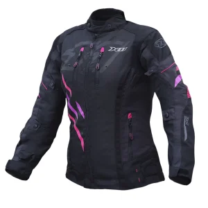 JAQUETA CORDURA FEMININA X11 IRON 3 SPORADIC – Preta Rosa e Roxa